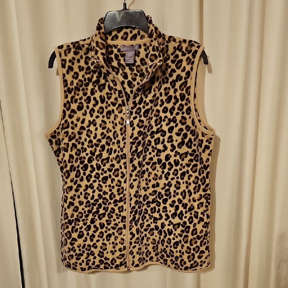 Laura Scott Animal Print Vest